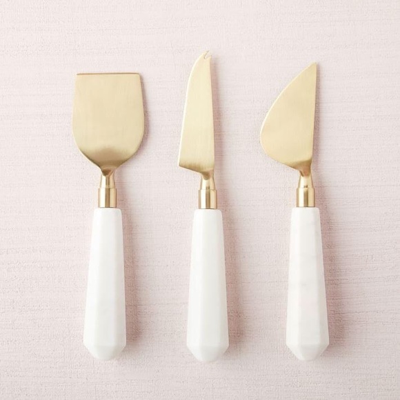 West Elm Other - SOLD ❌ West elm marble brass cheese knives